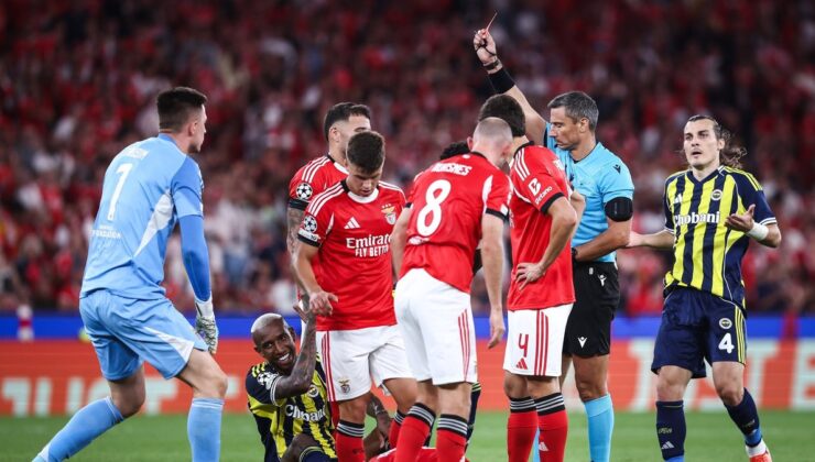 Fenerbahçe Benfica karşısında 10 kişi kaldı!