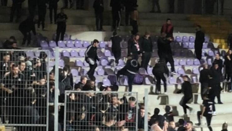 Afyonspor – Eskişehirspor maçında istenmeyen olaylar