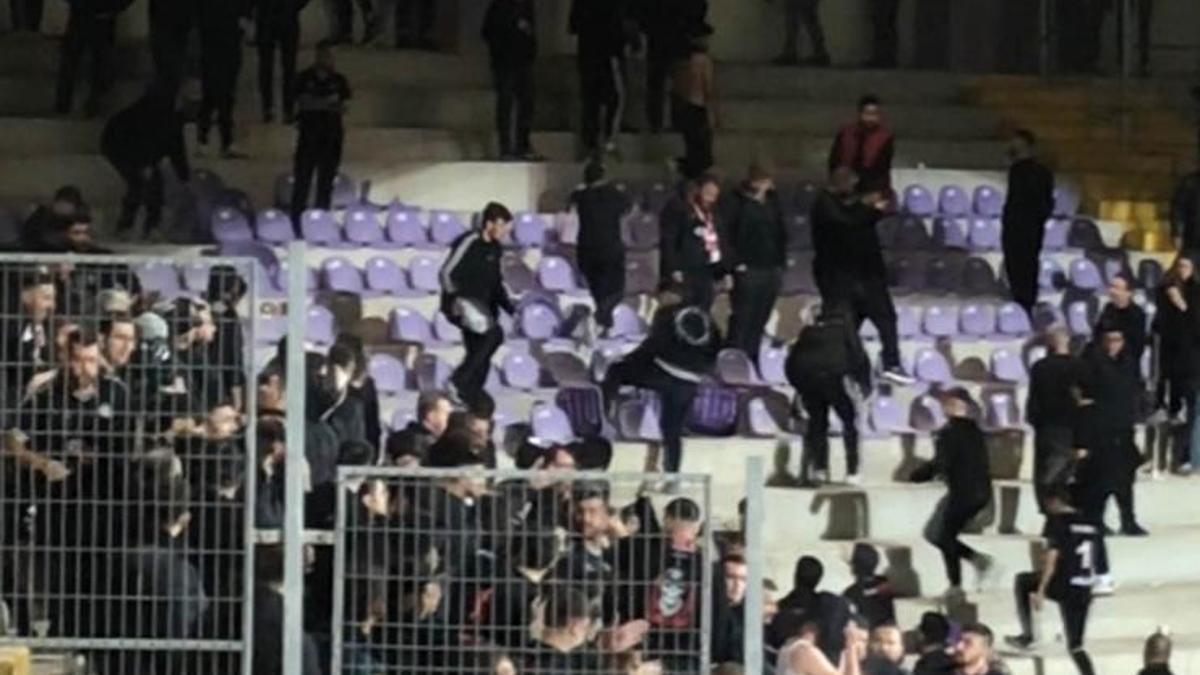 Afyonspor – Eskişehirspor maçında istenmeyen olaylar