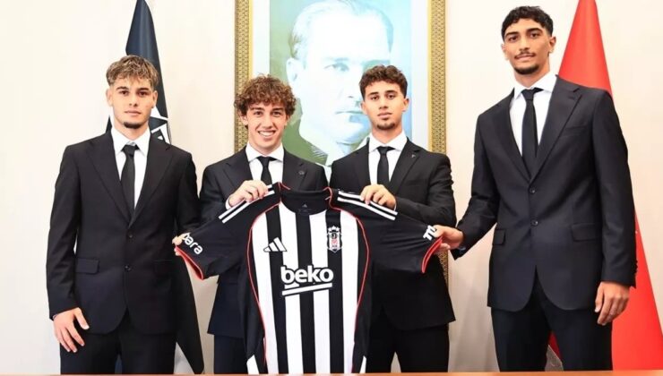 Beşiktaş’ta 4 genç futbolcuyla profesyonel sözleşme imzalandı