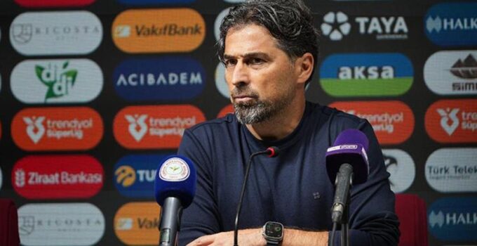 Çaykur Rizespor Teknik Direktörü İlhan Palut mağlubiyetten dolayı ügün