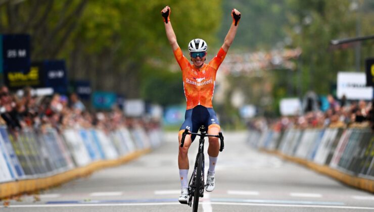 Demi Vollering, 37 km'lik solo atakla Avrupa Şampiyonası yol yarışını kazandı