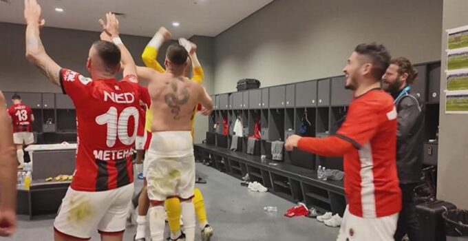 Gençlerbirliği soyunma odasında Beşiktaş galibiyeti coşkusu!