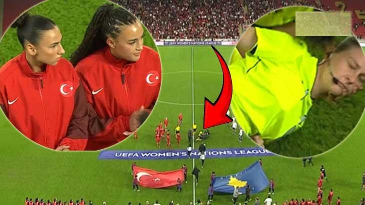 Türkiye – Kosova maçında korku dolu anlar! Orta hakem Michalina Diakow bayıldı