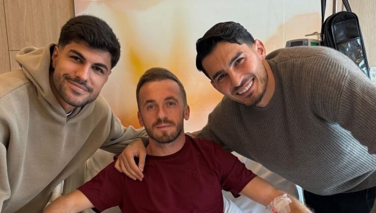 Galatasaray’ın milli futbolcuları Uğurcan Çakır ve Eren Elmalı’dan Edin Visca’ya ziyaret!