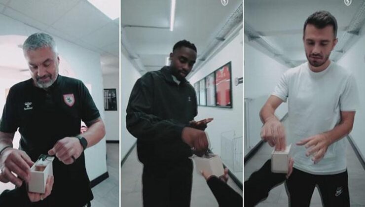 Samsunspor’da ‘örümcek şakası’ eğlencesi