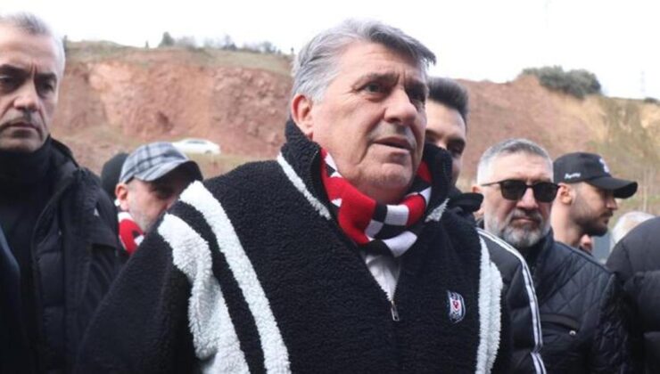 Beşiktaş Başkanı Serdal Adalı taraftarla birlikte maça geldi